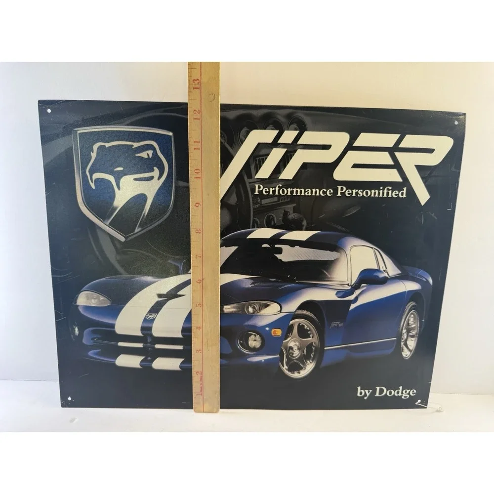 VIPER Performance Personified by Dodge 2000 Sports Car Garage Tin Wall Sign